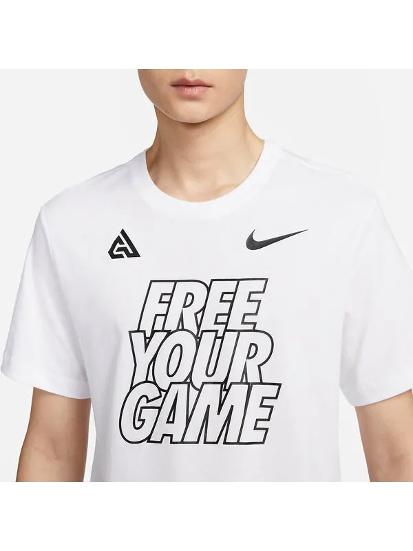 Футболка спортивная одежда свободная твоя игра футболка Nike — изображение 3 из 3, белый/мульти
