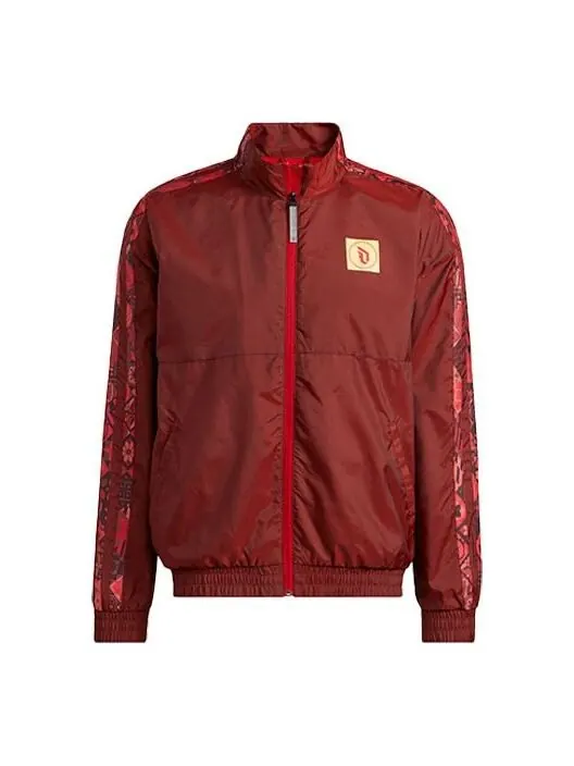 Куртка Men's adidas CNY Logo Basketball Sports Jacket Red — изображение 1 из 4, красный