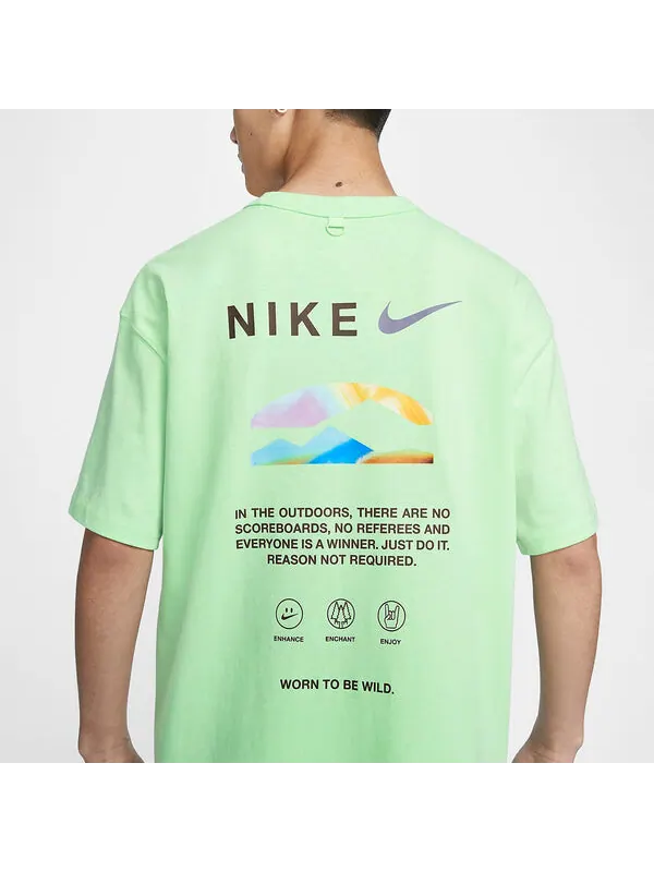 Футболка nsw premium essentials футболка Nike — изображение 3 из 3, яркий зеленый