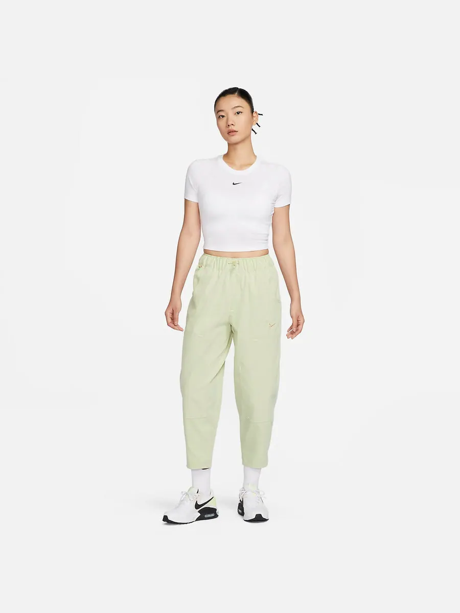 Спортивные брюки (WMNS) Nike Solid Logo Woven Track Pants 'Green' — изображение 3 из 5, бирюзовый