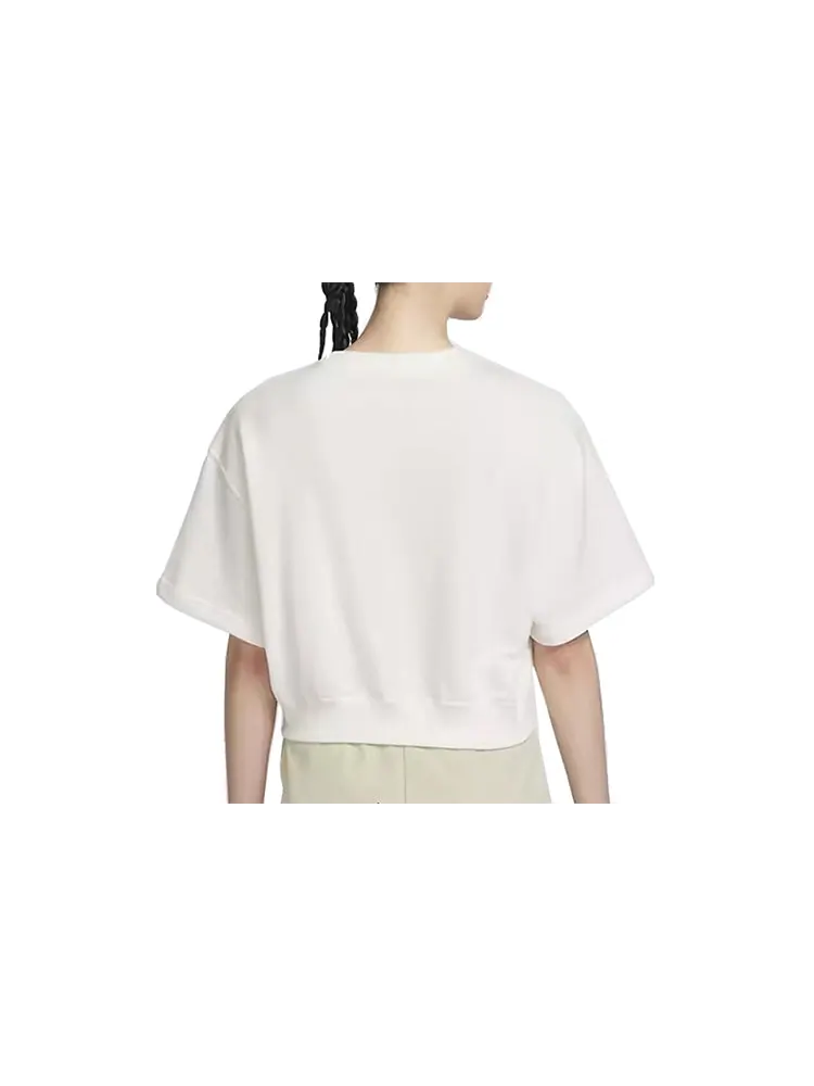 Футболка (WMNS) Nike Sportswear French Terry Fleece T-shirt (Asia Sizing) 'Sail' — изображение 2 из 2, бежевый