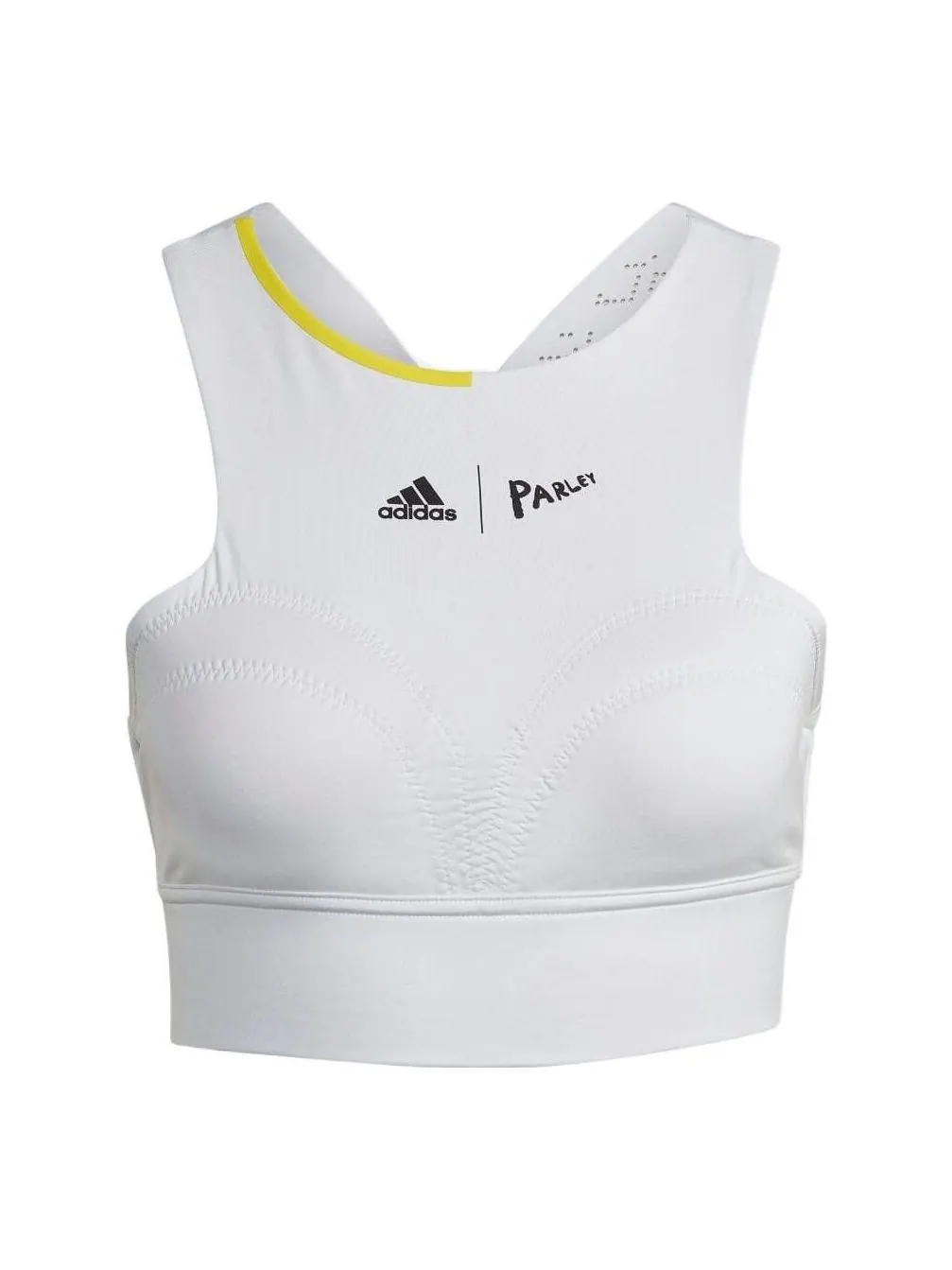 Бюстгальтер (WMNS) adidas London Crop Sports Bra 'White' — изображение 1 из 3, белый