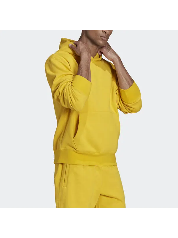 Толстовка adidas originals Embroidered Small Label Solid Color Sports Yellow — изображение 4 из 4, желтый