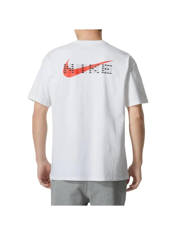 Футболка спортивная одежда полный счет карман футболка Nike — изображение 2 из 2, белый/красный