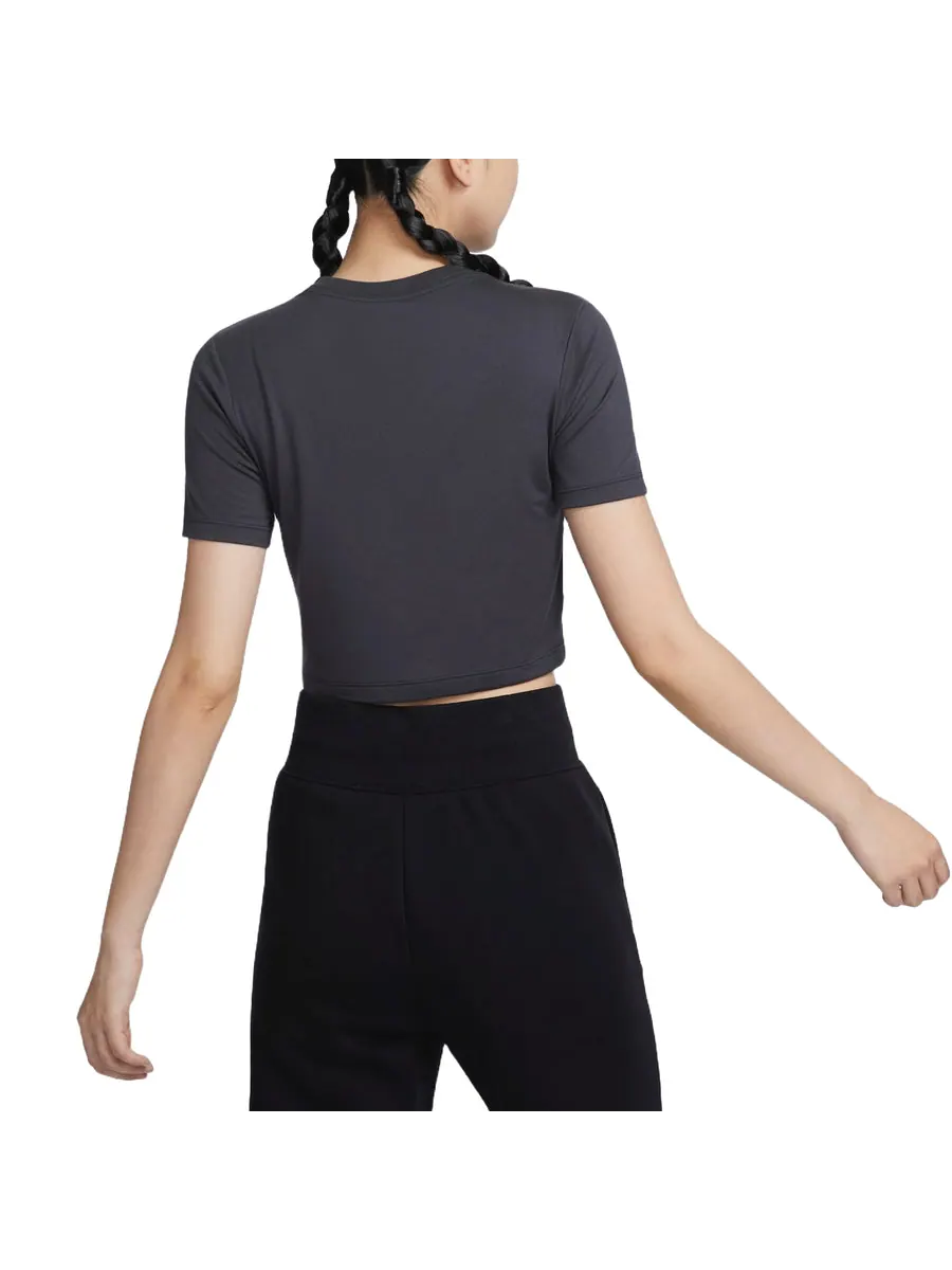 Футболка (WMNS) Nike Sportswear Slim Crop T-shirt Asia Sizing 'Anthracite' — изображение 2 из 2, черный
