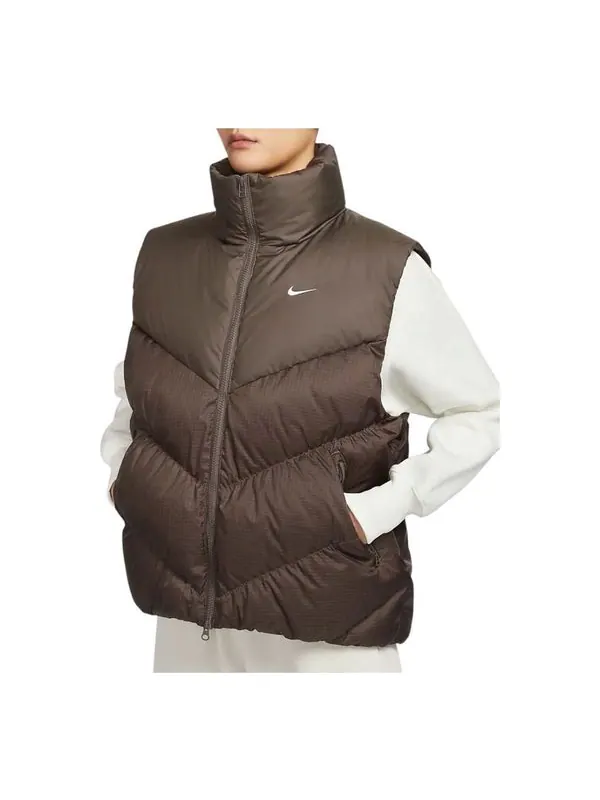 Жилет sportswear storm-fit windpuffer 'brown' Nike — изображение 1 из 3, коричневый/белый