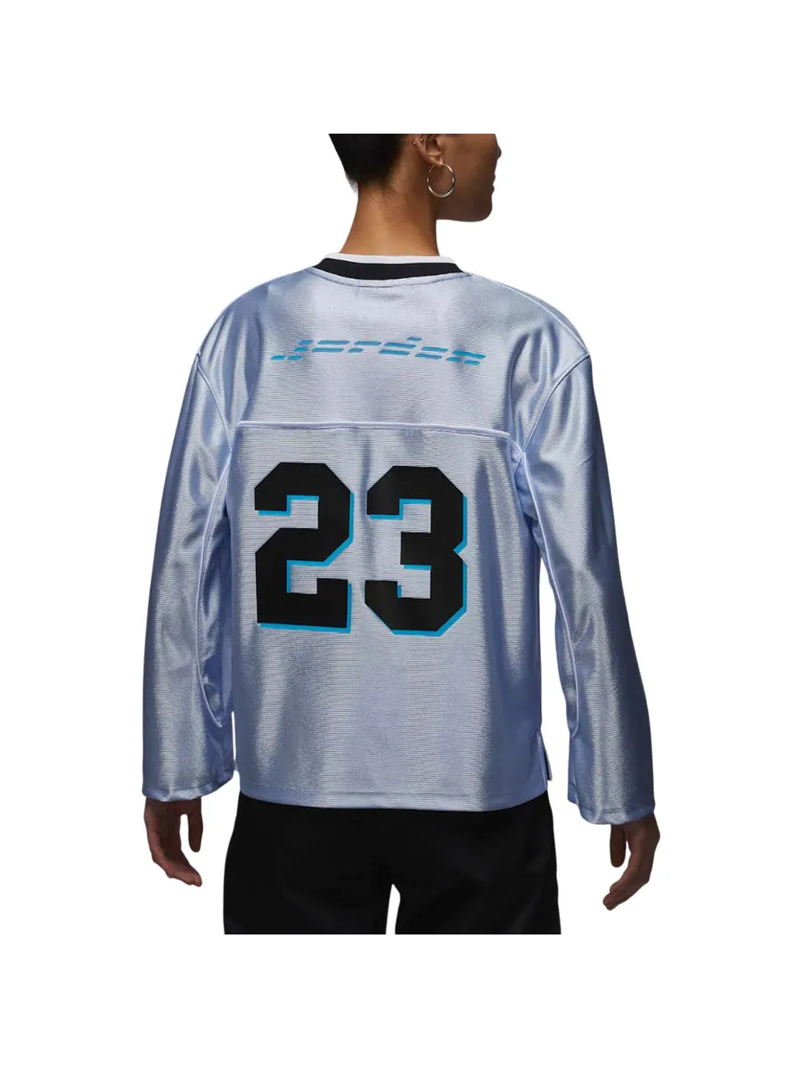 Джерси (WMNS) Air Jordan Long Sleeve Jersey Asia Sizing 'Hydrogen Blue' — изображение 2 из 2, синий