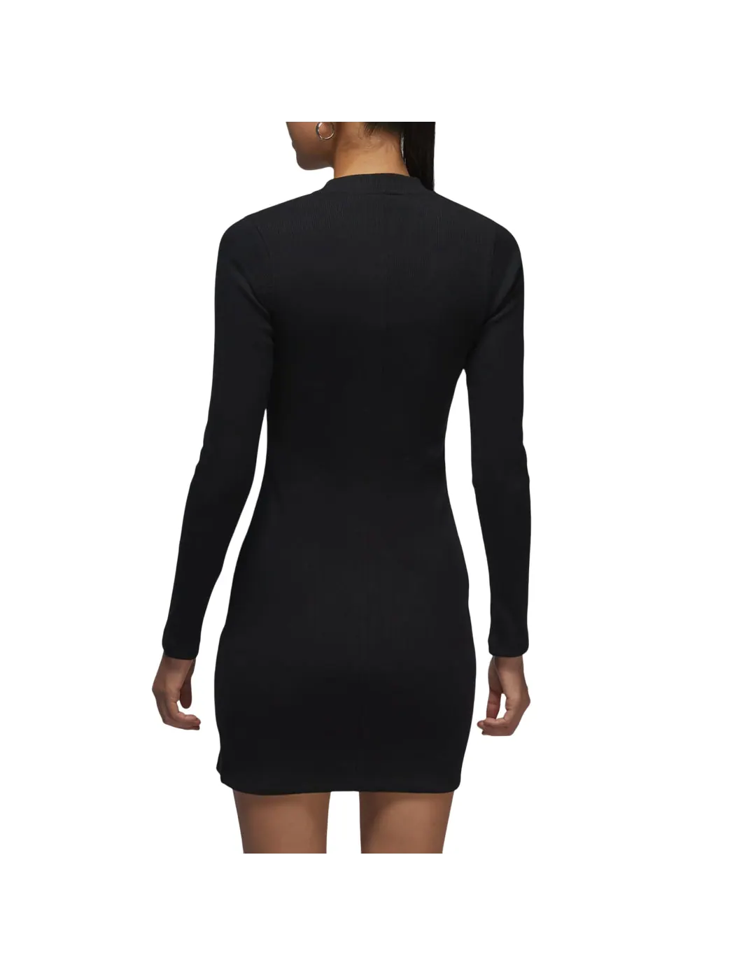 Платье (WMNS) Air Jordan 1/2-Zip Long Sleeve Knit Dress Asia Sizing 'Black' — изображение 2 из 2, черный