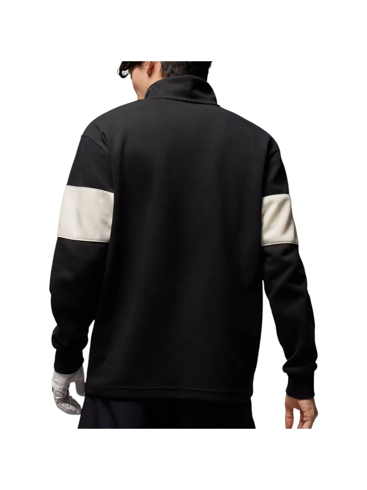 Топ Air Jordan Sport Dri-FIT 1/4-Zip Golf Top 'Black Sail Dark Shadow' — изображение 2 из 2, черный