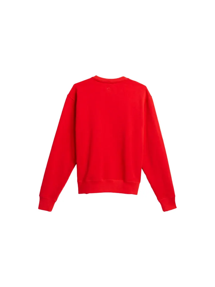 Худи adidas x Pharrell Basic Sports Sweatshirt 'Red' — изображение 2 из 6, красный