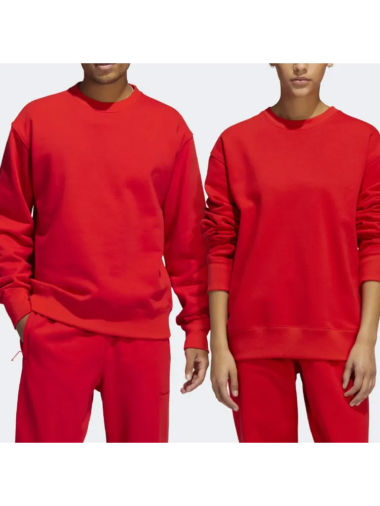 Худи adidas x Pharrell Basic Sports Sweatshirt 'Red' — изображение 5 из 6, красный