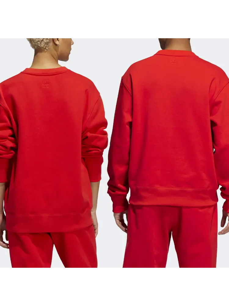 Худи adidas x Pharrell Basic Sports Sweatshirt 'Red' — изображение 6 из 6, красный