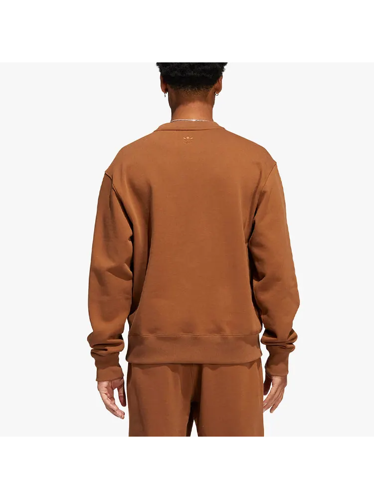 Худи adidas x Pharrell Basic Sports Sweatshirt 'Brown' — изображение 5 из 6, коричневый