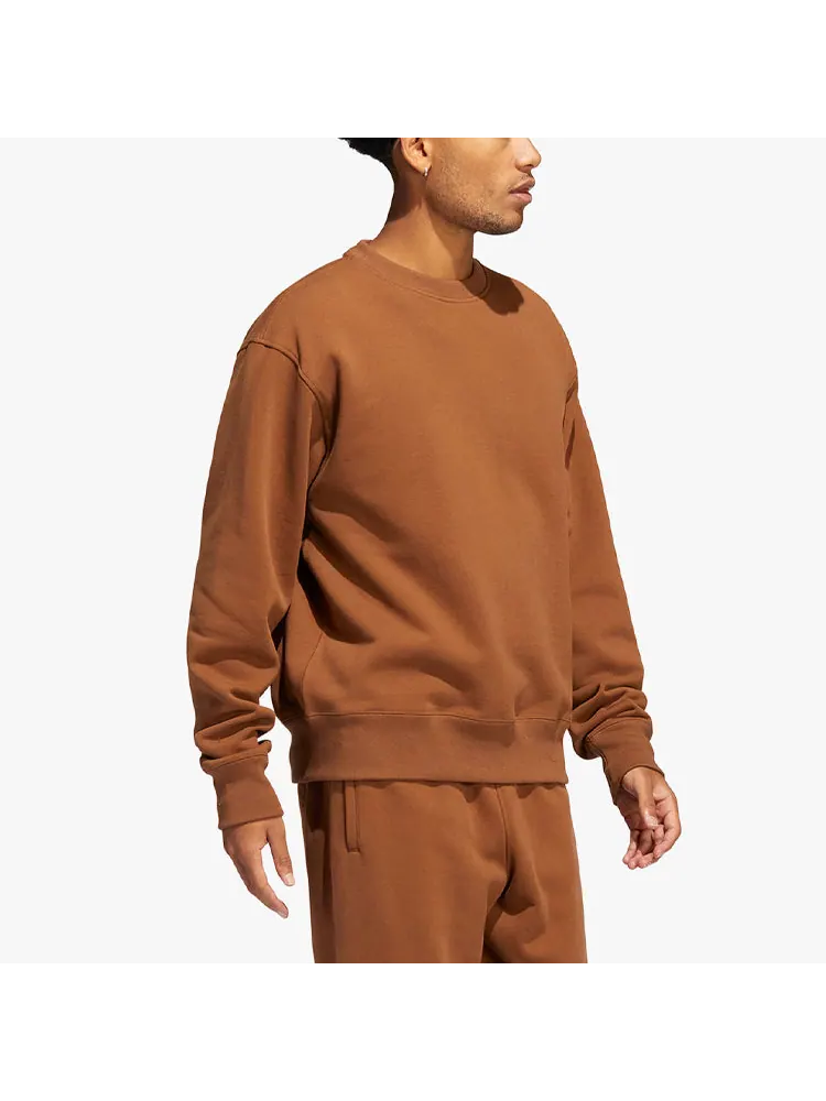 Худи adidas x Pharrell Basic Sports Sweatshirt 'Brown' — изображение 6 из 6, коричневый