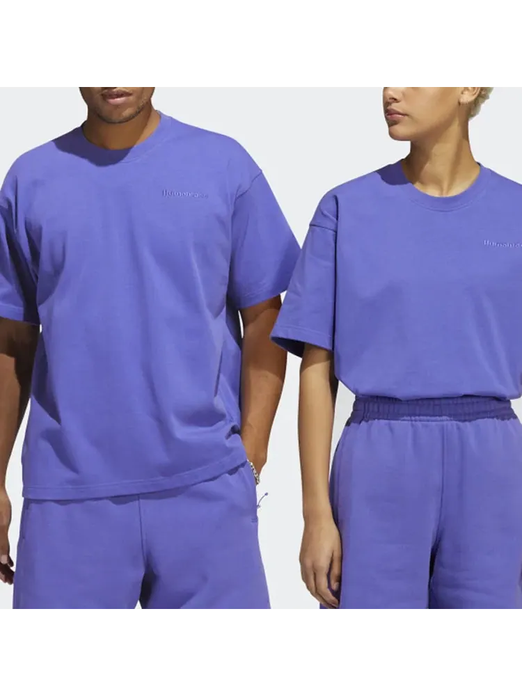 Футболка adidas x Pharrell Basic Sports T-Shirt 'Purple' — изображение 3 из 6, фиолетовый