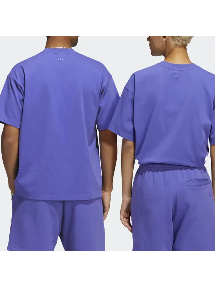 Футболка adidas x Pharrell Basic Sports T-Shirt 'Purple' — изображение 4 из 6, фиолетовый