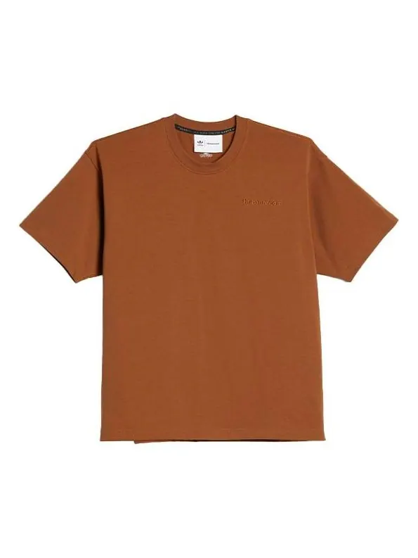 Футболка adidas x Pharrell Humanrace Small Logo T-Shirt 'Brown' — изображение 1 из 6, коричневый