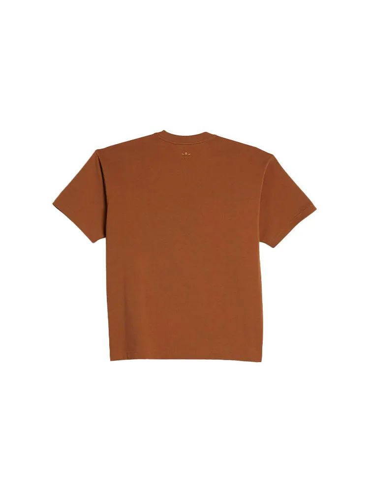 Футболка adidas x Pharrell Humanrace Small Logo T-Shirt 'Brown' — изображение 2 из 6, коричневый