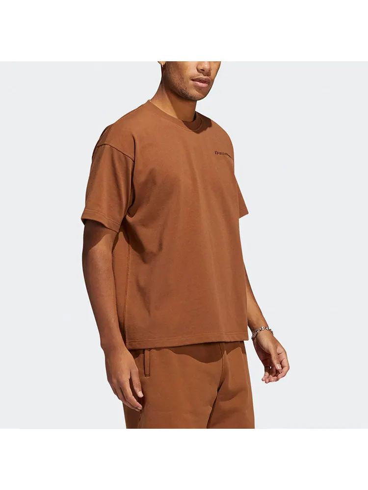 Футболка adidas x Pharrell Humanrace Small Logo T-Shirt 'Brown' — изображение 6 из 6, коричневый