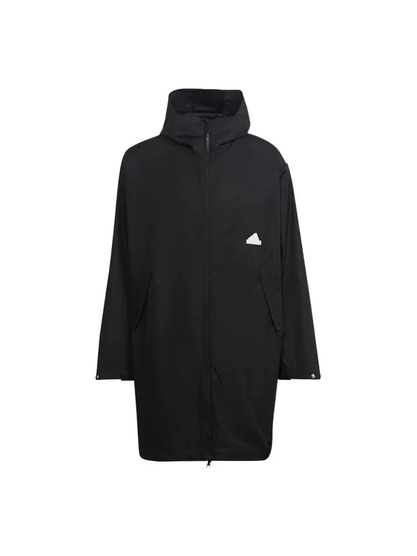 Куртка men's logo solid color hooded jacket windbreaker black Adidas — изображение 1 из 4, мульти