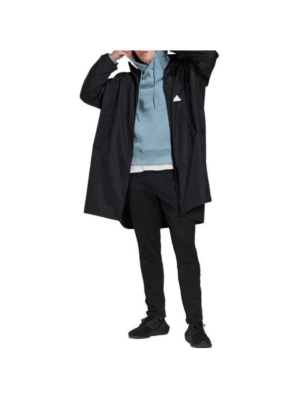 Куртка men's logo solid color hooded jacket windbreaker black Adidas — изображение 2 из 4, мульти