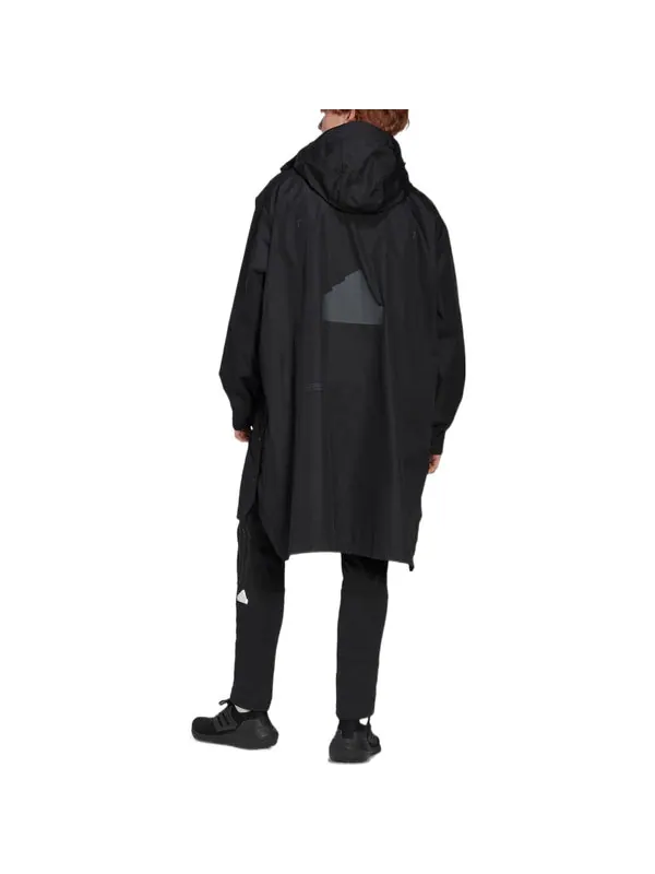 Куртка men's logo solid color hooded jacket windbreaker black Adidas — изображение 3 из 4, мульти