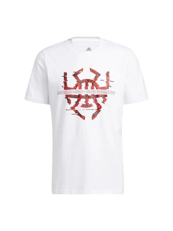 Футболка Men's adidas Basketball Series Spida Logo Printing Sports Short Sleeve White T-Shirt — изображение 1 из 4, мульти