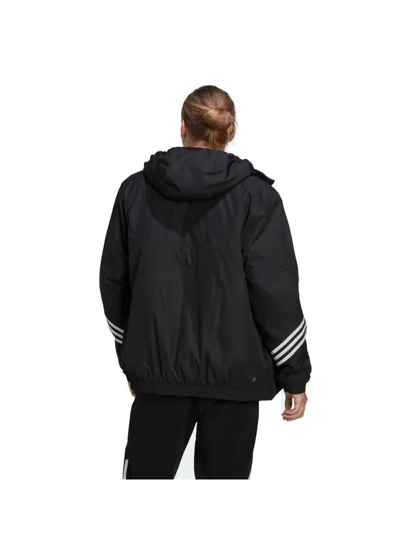 Куртка обратно к спортивной куртке с капюшоном Adidas — изображение 3 из 3, черный/белый