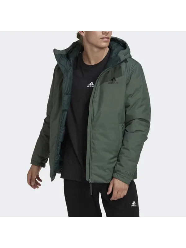 Куртка пуховик traveer cold.rdy Adidas — изображение 2 из 4, зеленый