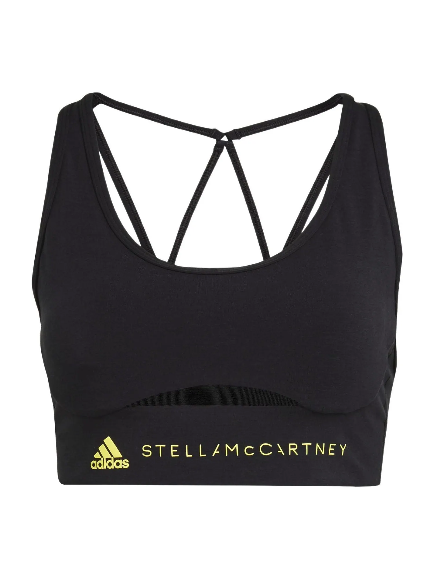Бюстгальтер (WMNS) adidas By Stella Mccartney Truestrength Medium-Support Bra 'Black' — изображение 1 из 3, черный