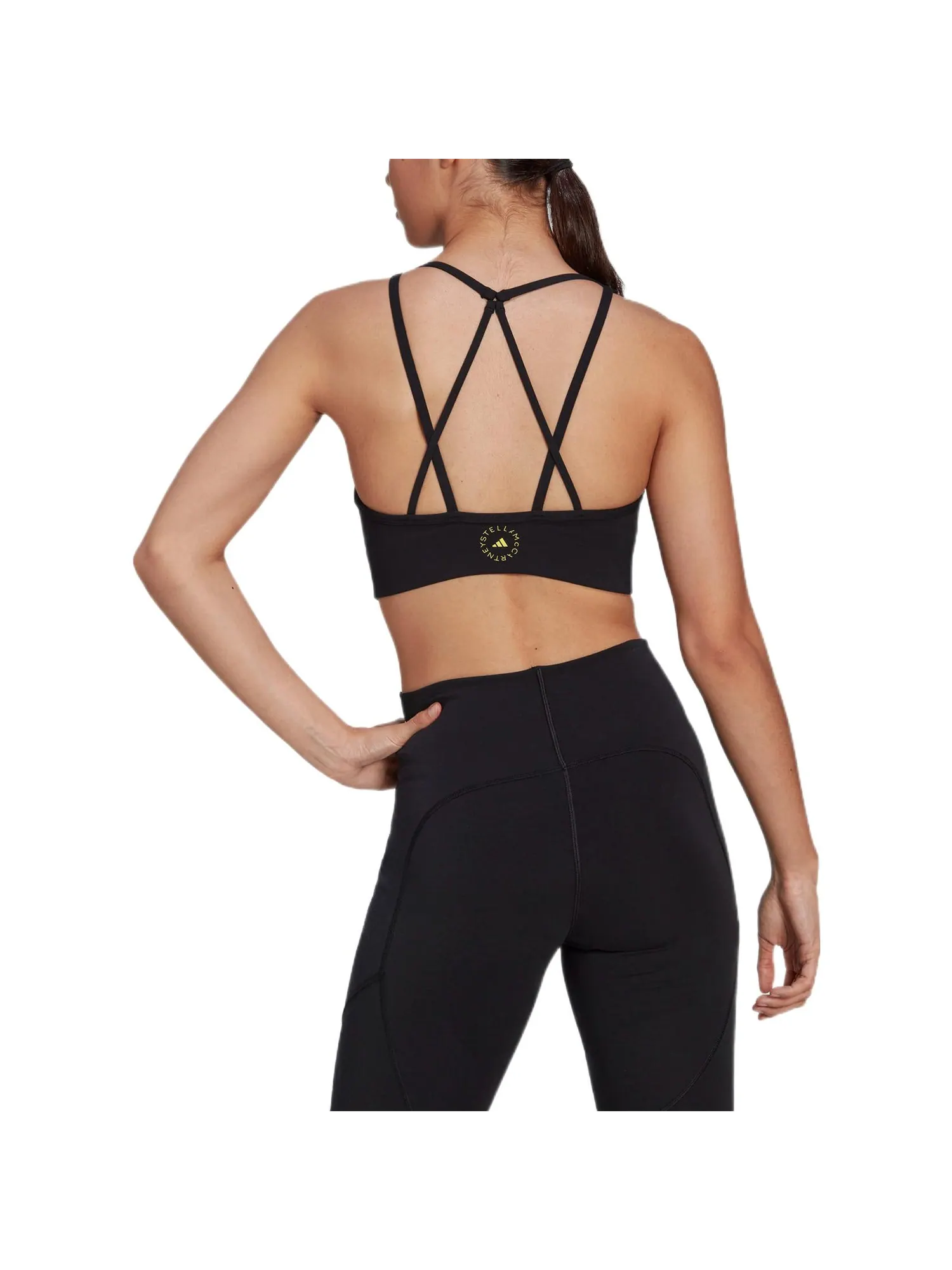 Бюстгальтер (WMNS) adidas By Stella Mccartney Truestrength Medium-Support Bra 'Black' — изображение 3 из 3, черный
