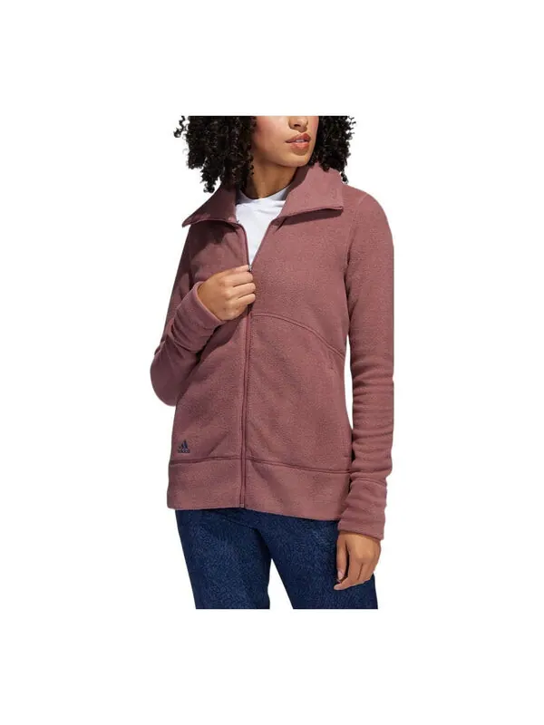 Куртка polar fleece jacket 'burgundy' Adidas — изображение 2 из 3, бордовый