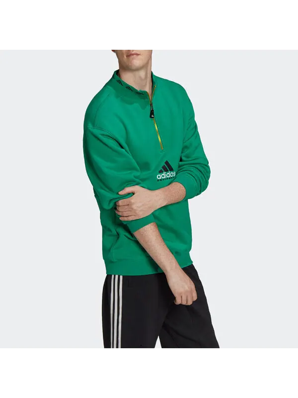 Толстовка adidas Equipment Series Half Zipper Pullover Green — изображение 4 из 4, зеленый