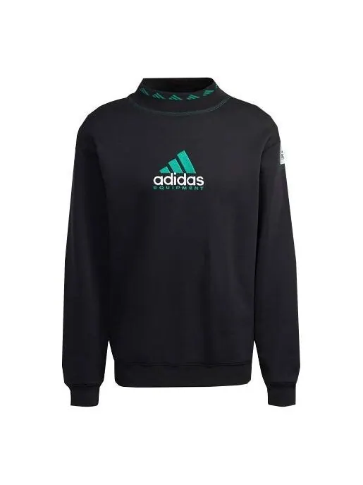 Толстовка Men's adidas originals Eqt Logo Embroidered Sports Round Neck Pullover Black — изображение 1 из 4, мульти