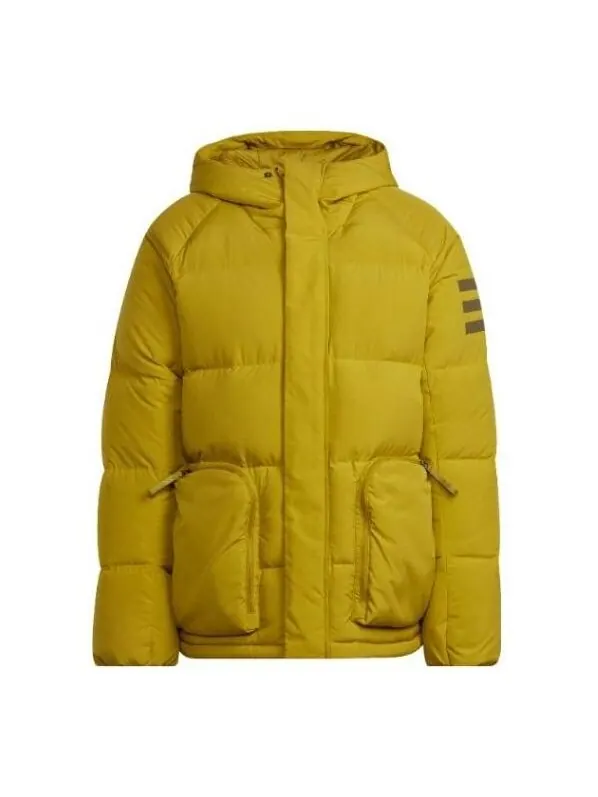 Пуховик adidas Utilitas Hooded Down Jacket — изображение 1 из 3, оливковый