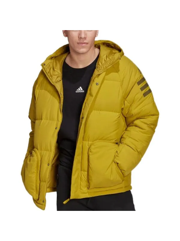 Пуховик adidas Utilitas Hooded Down Jacket — изображение 2 из 3, оливковый