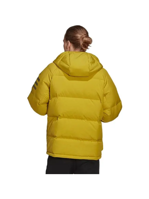 Пуховик adidas Utilitas Hooded Down Jacket — изображение 3 из 3, оливковый