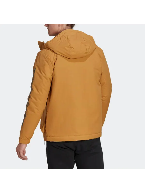 Куртка утилитас 3 полоски куртка с капюшоном Adidas — изображение 3 из 4, коричневый