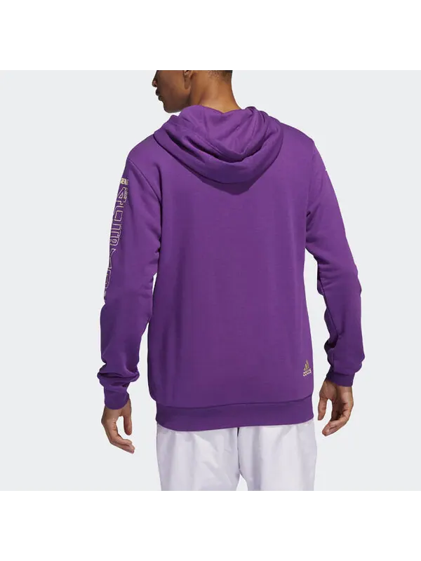 Толстовка Adidas Dame Ko Hdy Pattern Printing Basketball Sports Purple — изображение 3 из 4, мульти