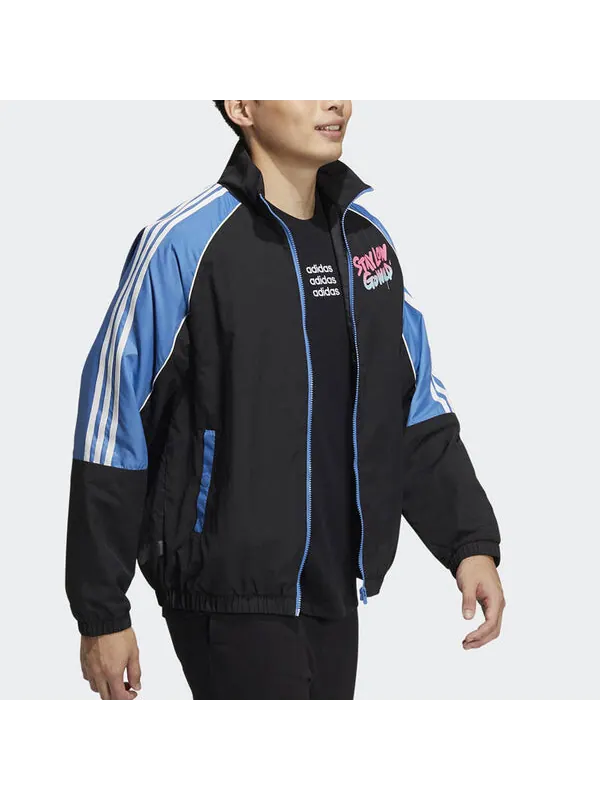 Толстовка adidas neo M radio w wb Casual Sports Stand Collar Jacket Black — изображение 3 из 4, мульти