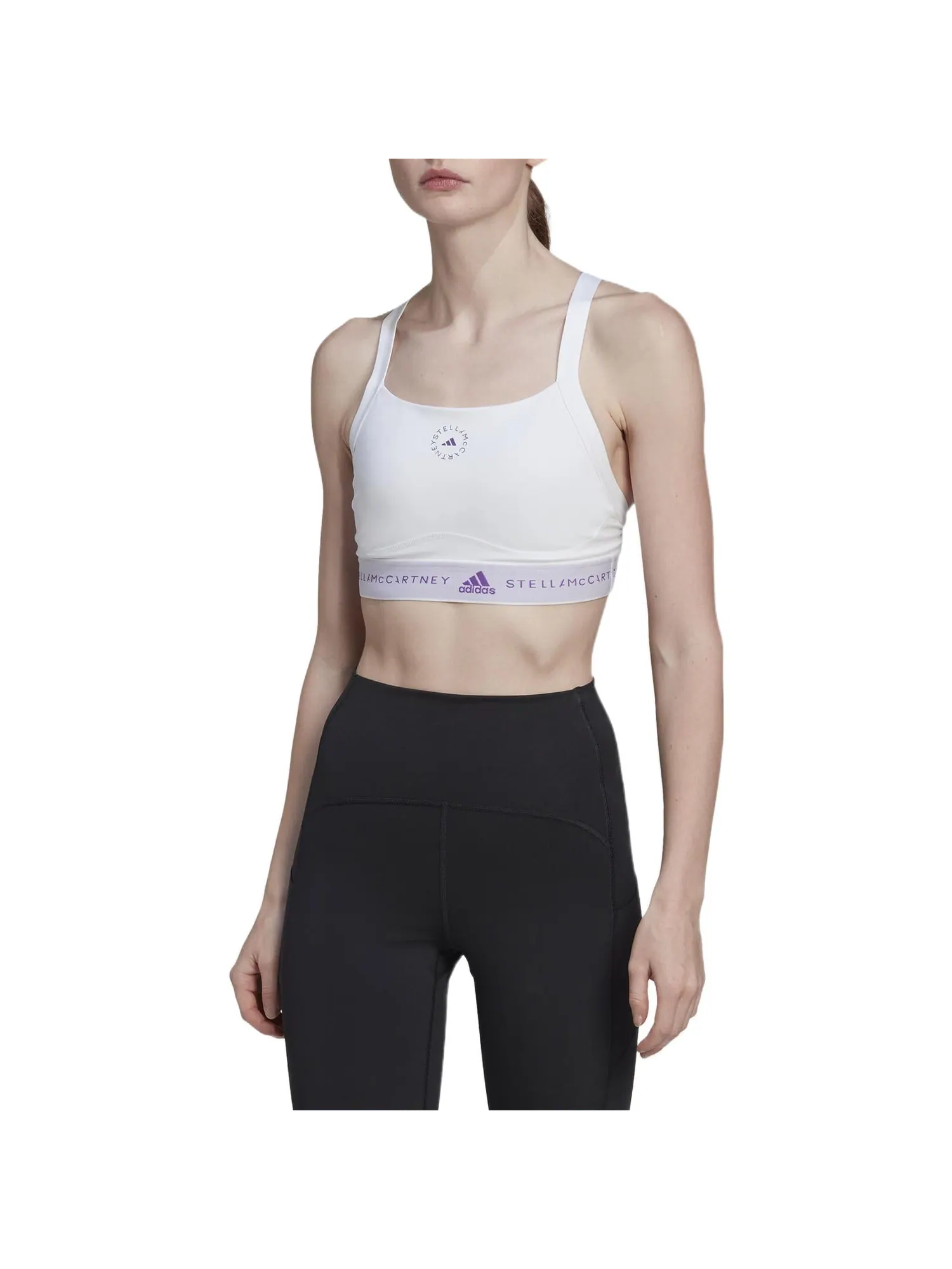Бюстгальтер (WMNS) adidas by Stella McCartney TruePurposeSports Bra 'White' — изображение 3 из 3, белый
