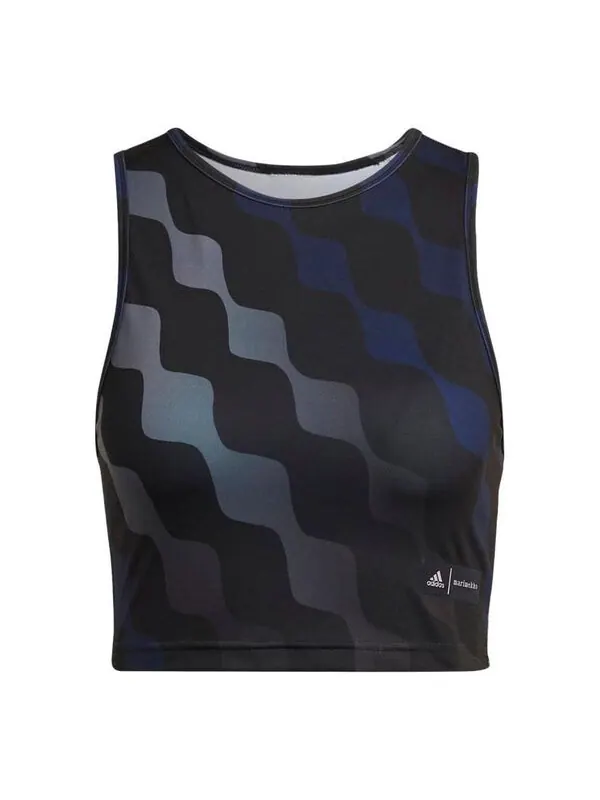Топ x marimekko майка с принтом иконок поездов Adidas — изображение 1 из 3, черный/синий