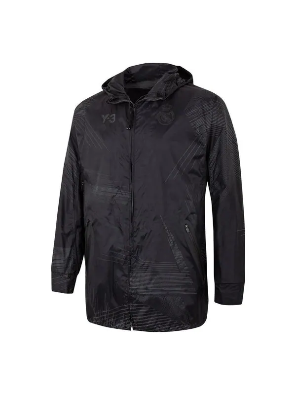 Куртка adidas x Y-3 Crossover real Madrid Full Print Stripe Logo Hooded Jacket Black — изображение 1 из 4, мульти