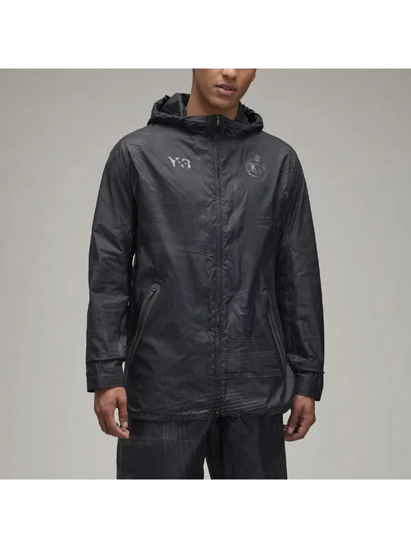 Куртка adidas x Y-3 Crossover real Madrid Full Print Stripe Logo Hooded Jacket Black — изображение 4 из 4, мульти