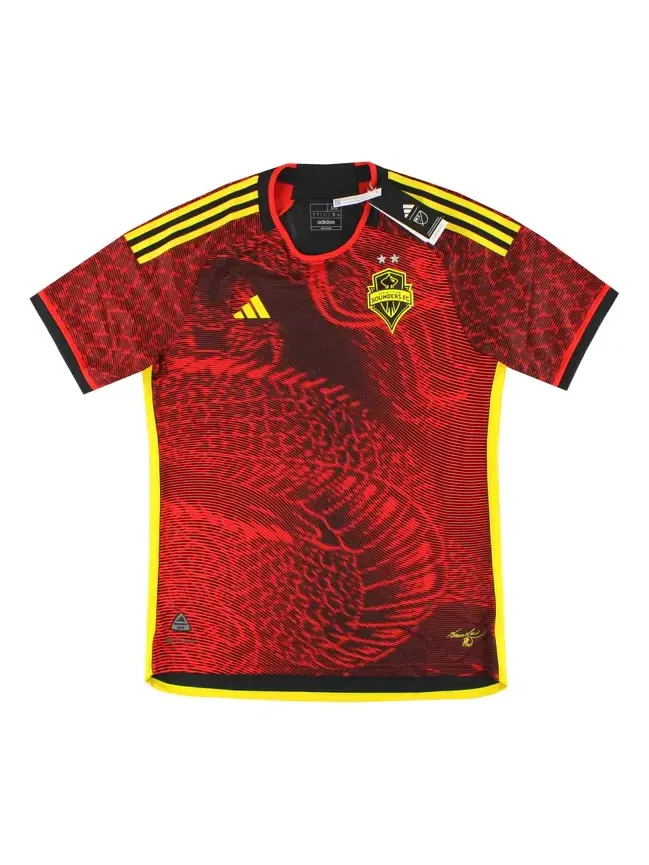 Джерси adidas Seattle Sounders FC 23/24 Authentic Away Jersey 'Red' — изображение 1 из 2, красный