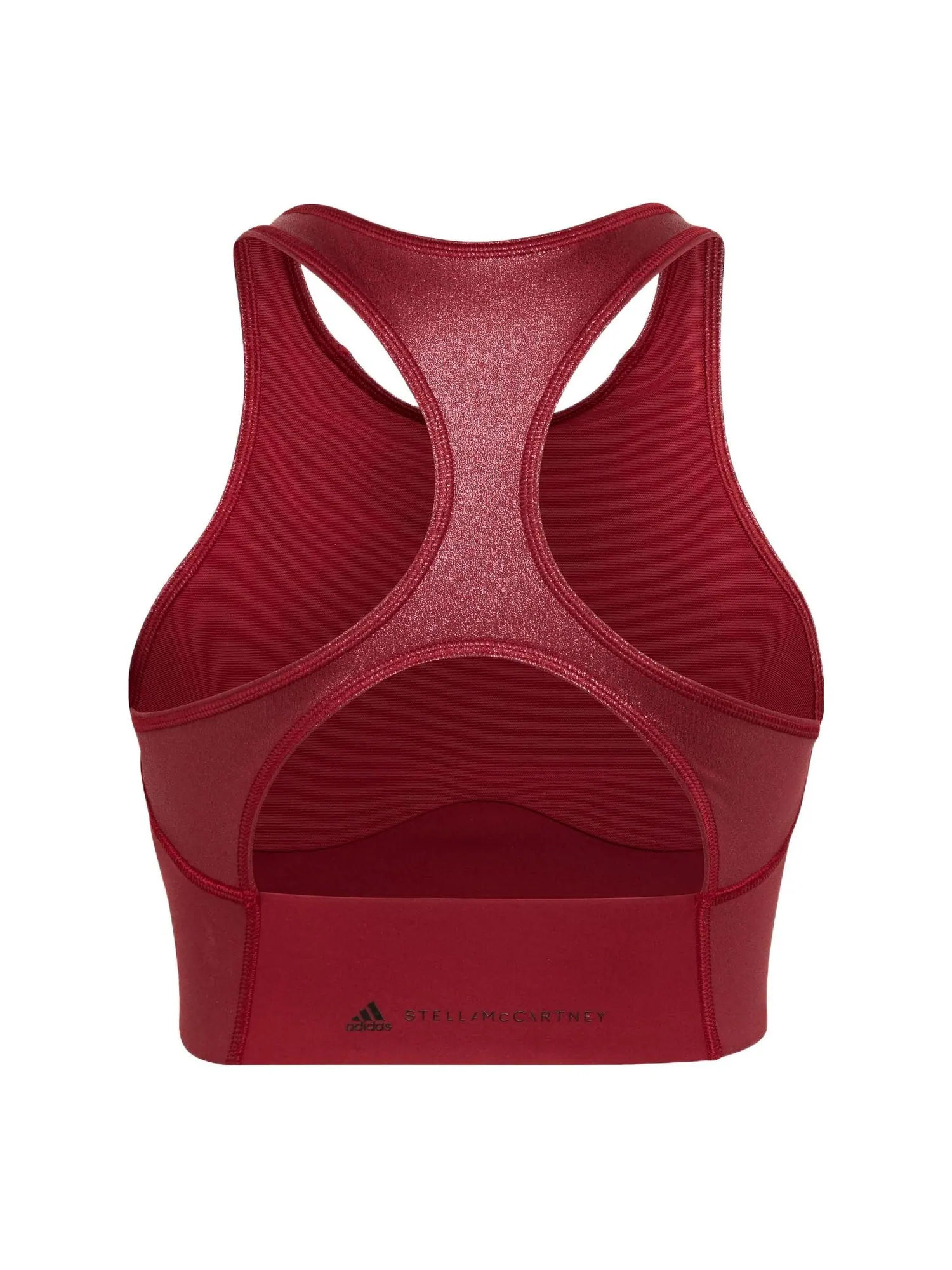 Топ (WMNS) adidas by Stella McCartney Shiny Training Crop Top 'Copper' — изображение 2 из 3, медь