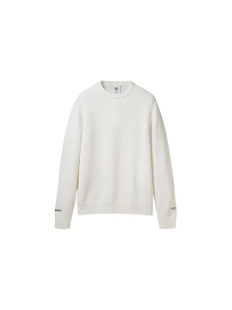 Толстовка Men's adidas originals SS22 Logo Printing Round Neck Pullover Long Sleeves Knitwear White — изображение 2 из 2