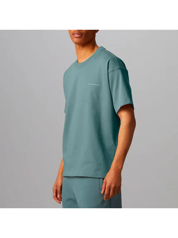Футболка Adidas x Pharrell Williams Basics T-Shirt 'Hazy Emerald' — изображение 3 из 4, мульти