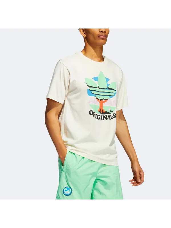 Футболка adidas originals Trefoil Tree T-shirt 'Non Dyed' — изображение 4 из 4, мульти
