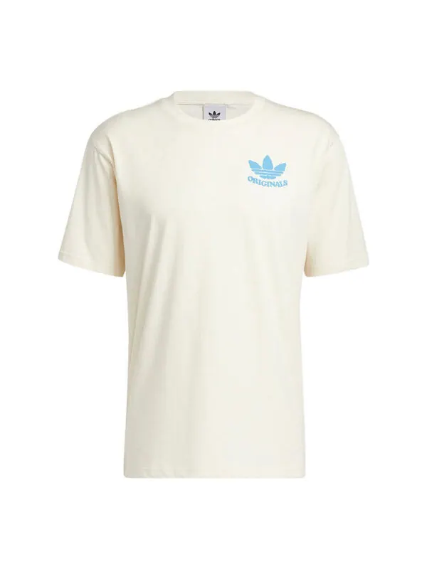 Футболка оригиналы футболка happy earth Adidas — изображение 1 из 4, белый/синий